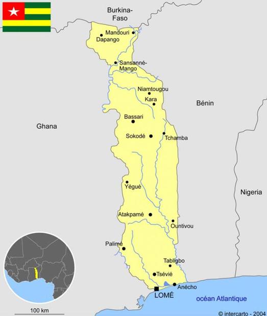 Carte du Togo